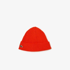 Lacoste Rib Knit Beanie
