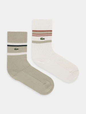 Lacoste skarpetki 2-pack kolor beżowy RA5988