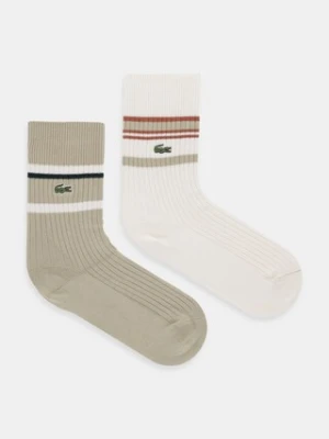 Lacoste skarpetki 2-pack kolor beżowy RA5988