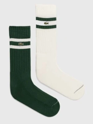 Lacoste skarpetki 2-pack kolor zielony RA6842