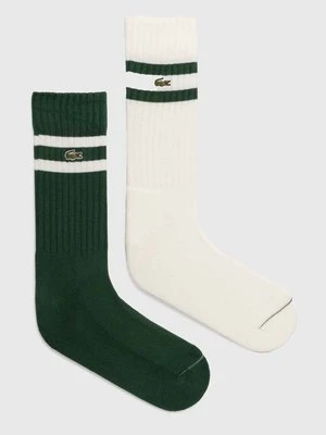 Lacoste skarpetki 2-pack kolor zielony RA6842