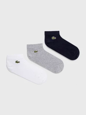 Lacoste skarpetki (3-pack) RA4183 męskie kolor szary RA4183-5KC