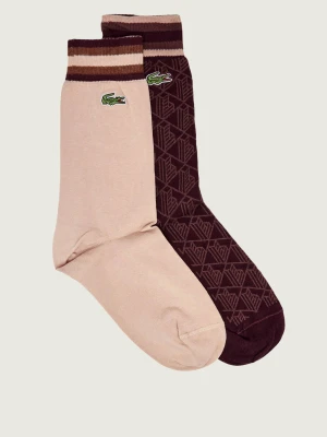 Lacoste Skarpety 2-pack bordowy