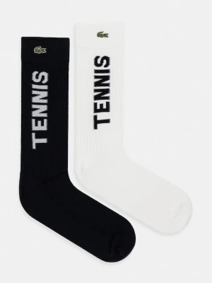 Lacoste skarpety bawełniane 2-pack beżowy