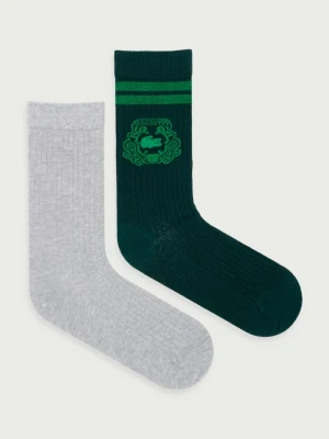 Lacoste skarpety z bawełną 2-pack zielony