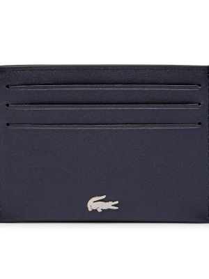 Lacoste Skórzane etui na karty granatowy