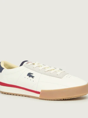 Lacoste Skórzane sneakersy AURA biały