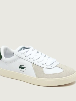 Lacoste Skórzane sneakersy Baseshot Pro | zamsz biały