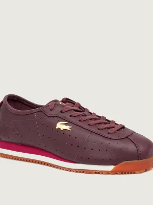 Lacoste Skórzane sneakersy Club-Low bordowy