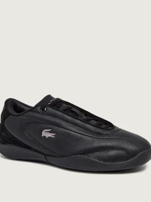 Lacoste Skórzane sneakersy Median | zamsz czarny