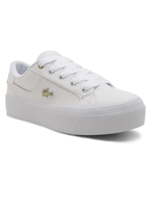 Lacoste Skórzane sneakersy Vulcanized biały