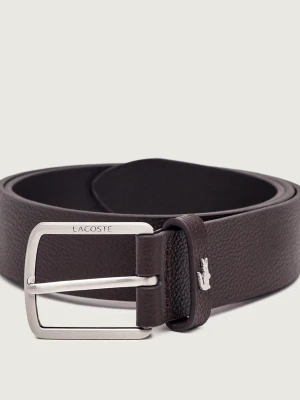Lacoste Skórzany pasek brązowy