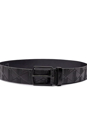 Lacoste Skórzany pasek czarny