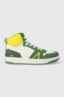 Lacoste sneakersy skórzane L001 Leather Colorblock High-Top kolor zielony 45SMA0027