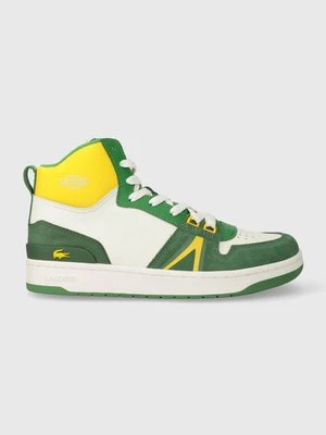 Lacoste sneakersy skórzane L001 Leather Colorblock High-Top kolor zielony 45SMA0027