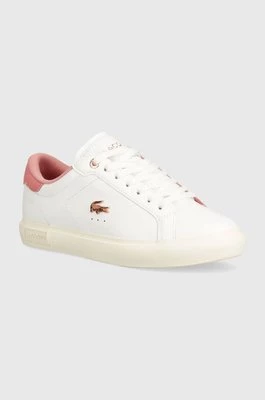 Lacoste sneakersy skórzane Powercourt Leather kolor biały 47SFA0081