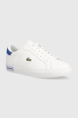 Lacoste sneakersy skórzane Powercourt Leather kolor biały 47SMA0081