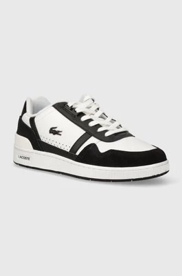 Lacoste sneakersy skórzane T-Clip Logo Leather kolor biały 47SMA0073