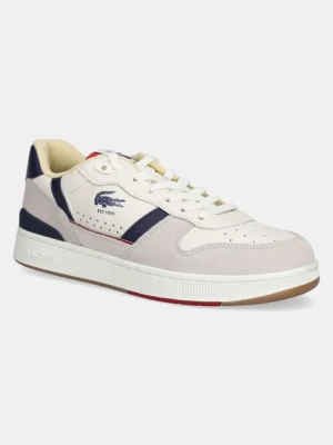 Lacoste sneakersy skórzane T-CLIP męskie kolor szary 48SMA0103