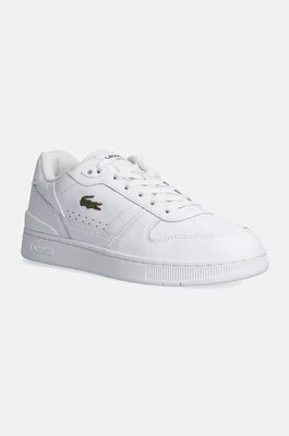 Lacoste sneakersy skórzane T-Clip Set kolor biały 48SMA0031