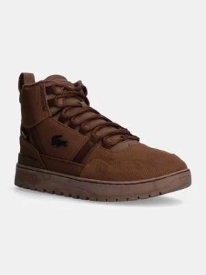 Lacoste sneakersy T-Clip Winter Mid kolor brązowy 48SMA0040