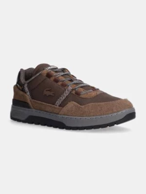 Lacoste sneakersy T-Clip Winter Outdoor kolor brązowy 48SMA0037