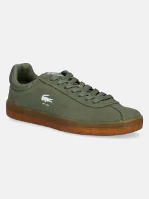 Lacoste sneakersy zamszowe BASESHOT kolor zielony 49SMA0133