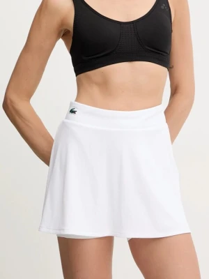 Lacoste spódnica kolor biały mini rozkloszowana JF4193