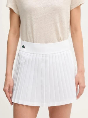 Lacoste spódnica kolor biały mini rozkloszowana JF8594