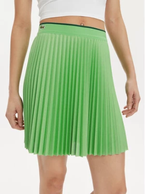 Lacoste Spódnica plisowana JF2701 Zielony Regular Fit