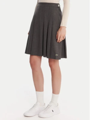 Lacoste Spódnica plisowana JF5358 Szary Regular Fit