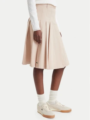 Lacoste Spódnica plisowana JF8319 Beżowy Regular Fit