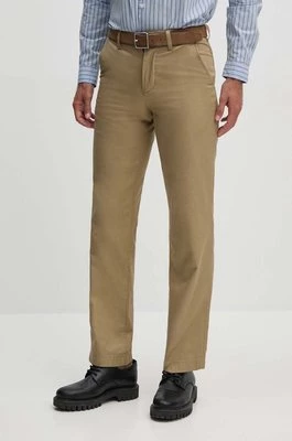 Lacoste spodnie bawełniane kolor beżowy proste HH7202