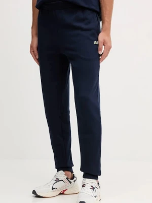 Lacoste spodnie dresowe bawełniane męskie kolor granatowy gładkie XH9833