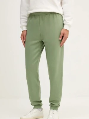 Lacoste spodnie dresowe bawełniane męskie kolor zielony gładkie XH9833