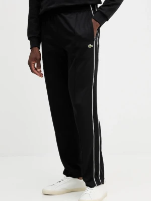 Lacoste spodnie dresowe kolor czarny gładkie XH1412