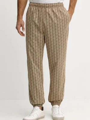 Lacoste spodnie dresowe męskie kolor beżowy wzorzyste XH8908