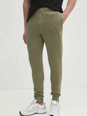 Lacoste spodnie dresowe męskie z bawełną zielony