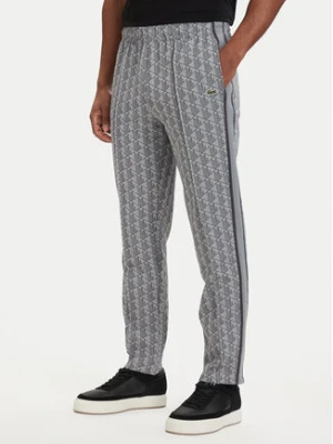 Lacoste Spodnie dresowe Paris Monogram XH1440 Szary Regular Fit