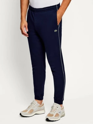 Lacoste Spodnie dresowe | Tapered fit granatowy