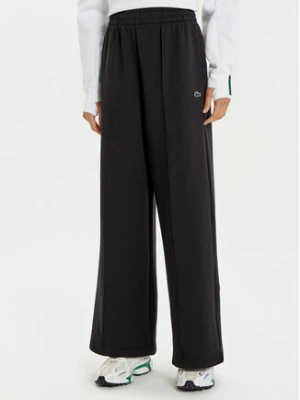 Lacoste Spodnie dresowe XF7374 Czarny Wide Leg