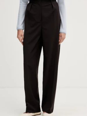 Lacoste spodnie garniturowe damskie z dodatkiem wełny