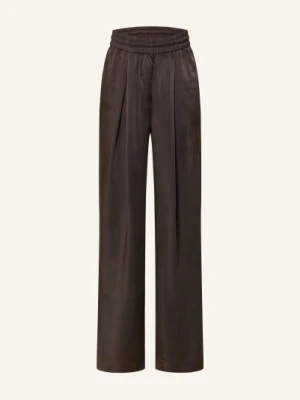 Lacoste Spodnie Marlene Z Satyny braun