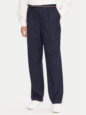 Lacoste Spodnie materiałowe HF5307 Granatowy Relaxed Fit