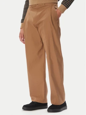 Lacoste Spodnie materiałowe HH0095 Brązowy jasny Loose Fit