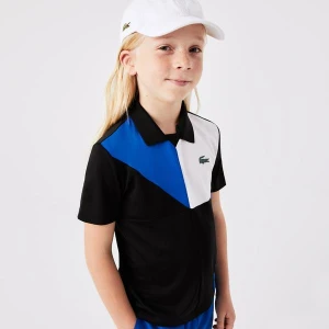 Lacoste SPORT Erkek Çocuk Renk Bloklu Siyah Polo