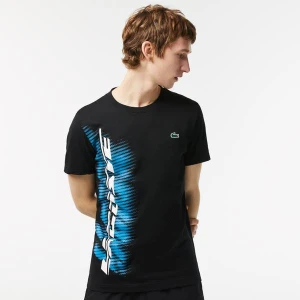 Zdjęcie produktu Lacoste SPORT Erkek Regular Fit Bisiklet Yaka Baskılı Siyah T-Shirt