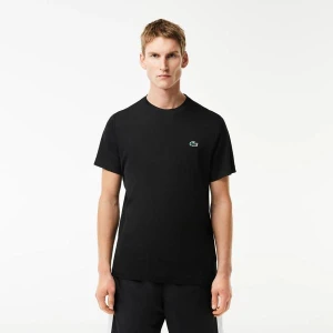 Lacoste SPORT Erkek Regular Fit Bisiklet Yaka Siyah T-Shirt