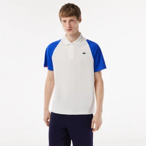 Lacoste SPORT Erkek Regular Fit Renk Bloklu Beyaz Polo