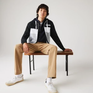 Lacoste Sport Męska Polarowa Bluza Na Zamek Błyskawiczny W Bloki Kolorystyczne